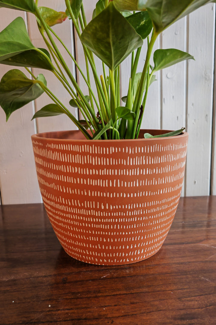 Cache-pot Polystone - petits traits