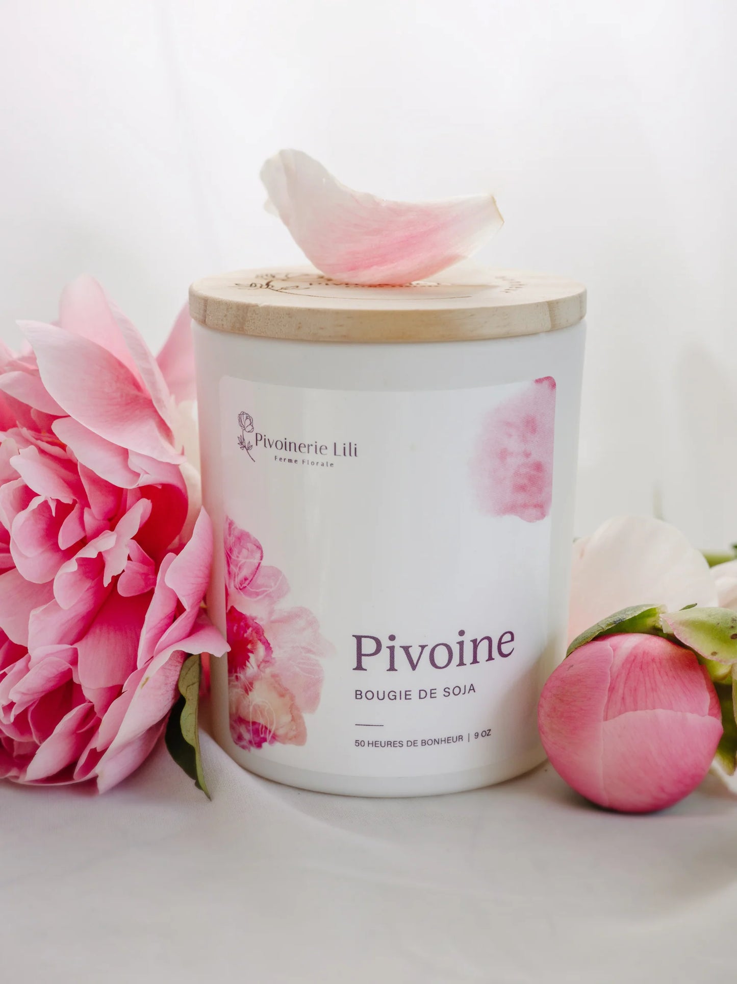 Bougie Pivoine - Pivoinerie Lili