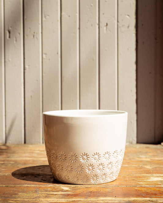 Polystone pot - Sun