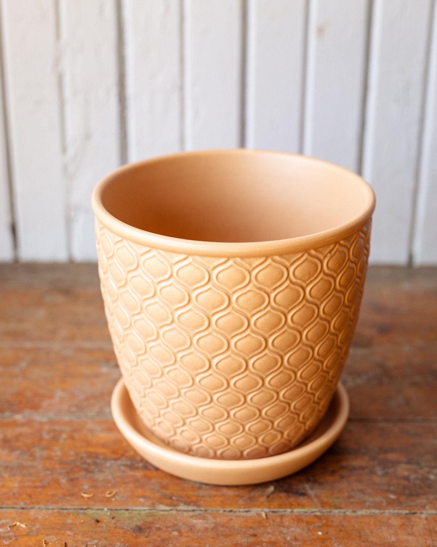 Cache-pot Céramique avec Soucoupe Texturé