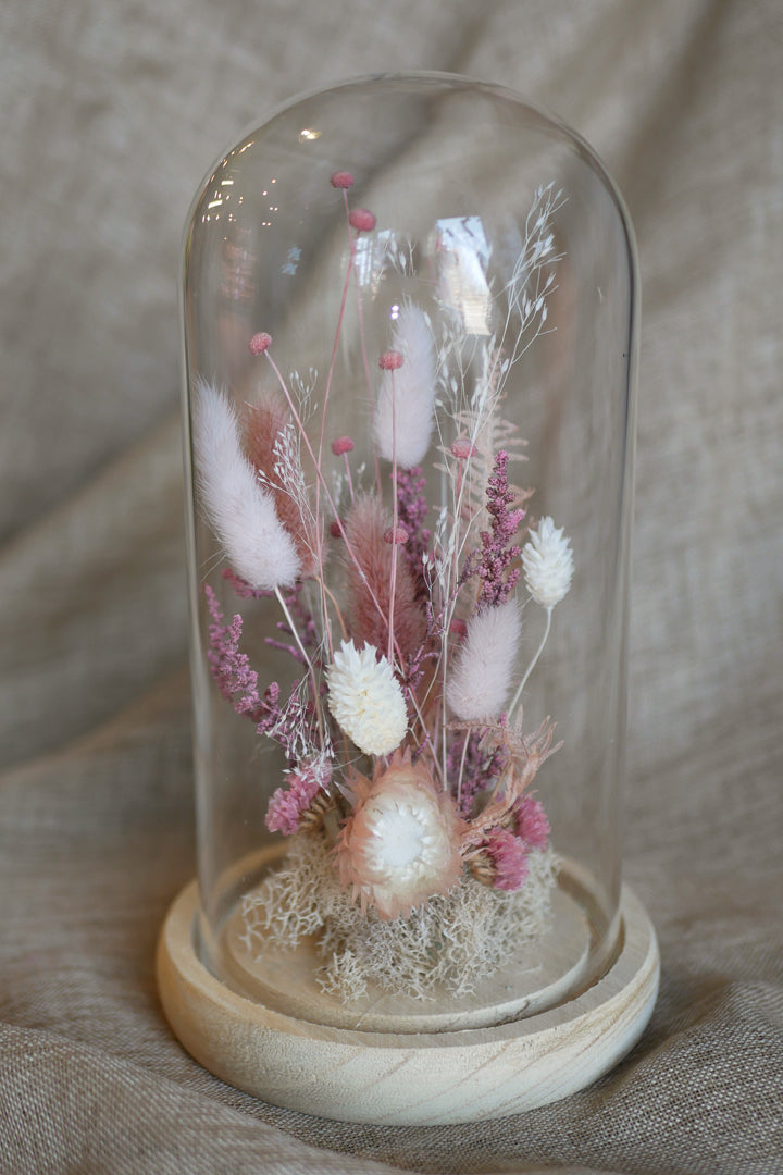 Cloche de fleurs séchées "Sakura"