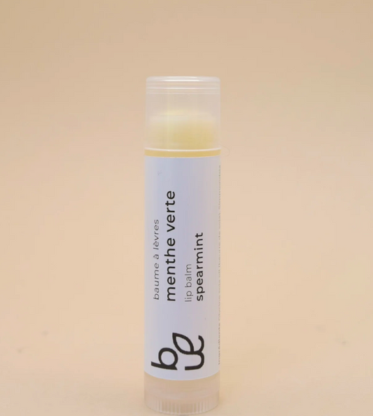 Baume à lèvres Menthe verte de Base Botanique, tube blanc élégant