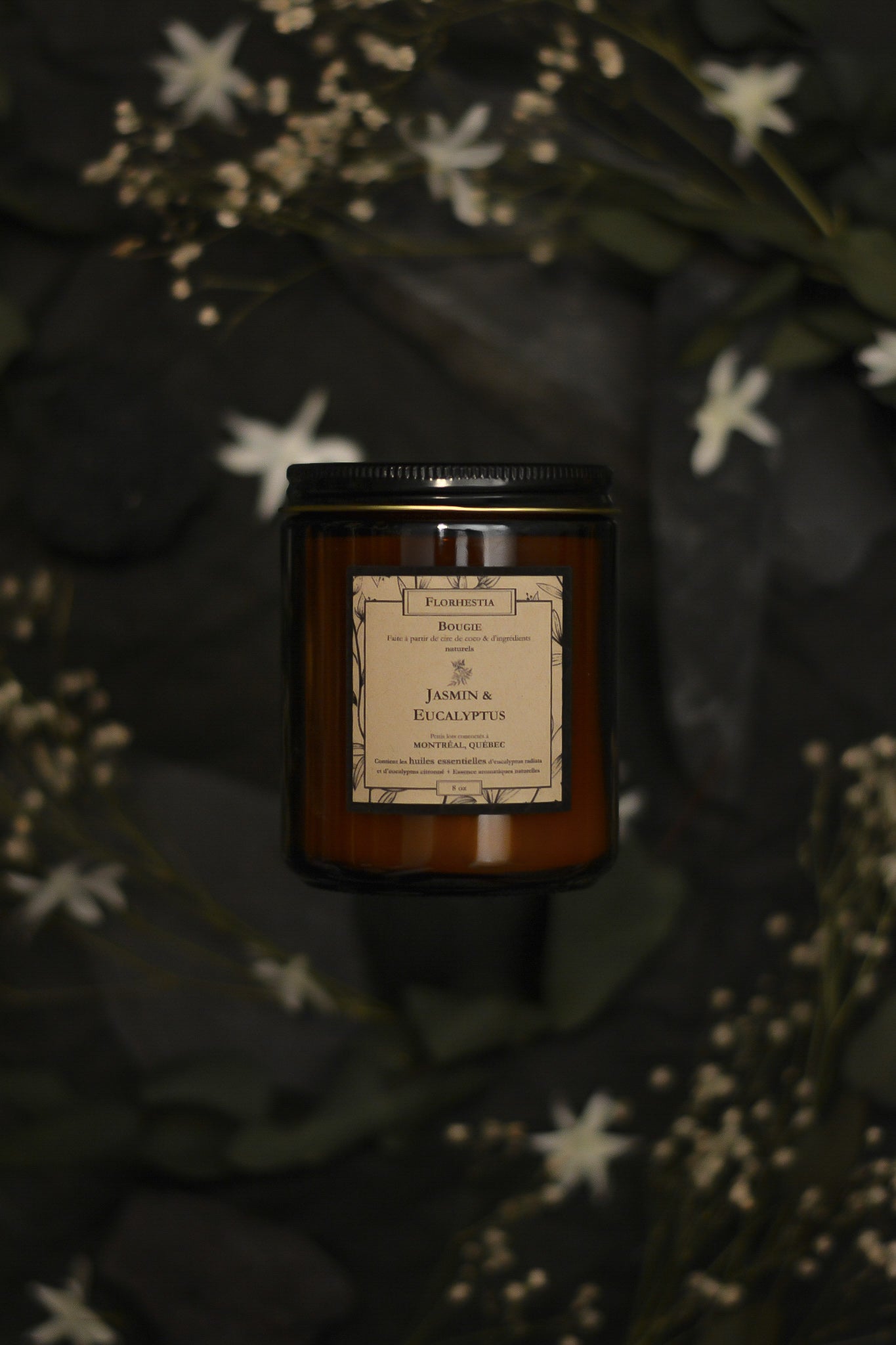 Jasmine & Eucalyptus Candle - Florhestia