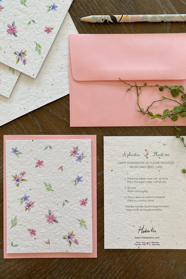 Seeded Greeting Card - Floral