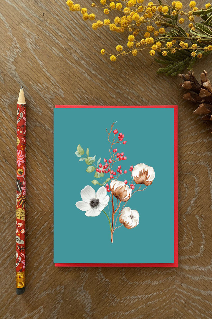 Christmas Card - Christmas Flowers