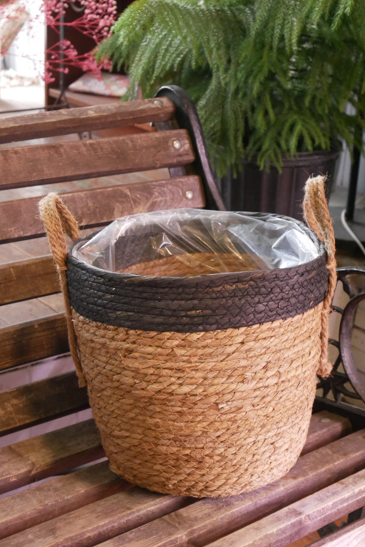 Seagrass Basket - Black Edge