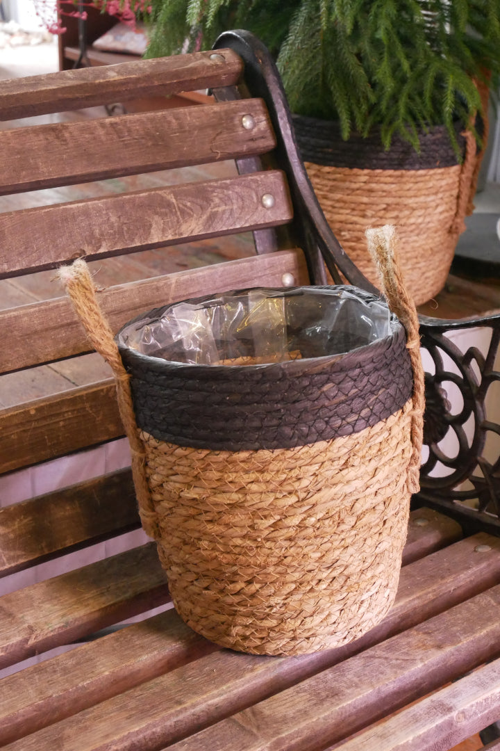 Seagrass Basket - Black Edge