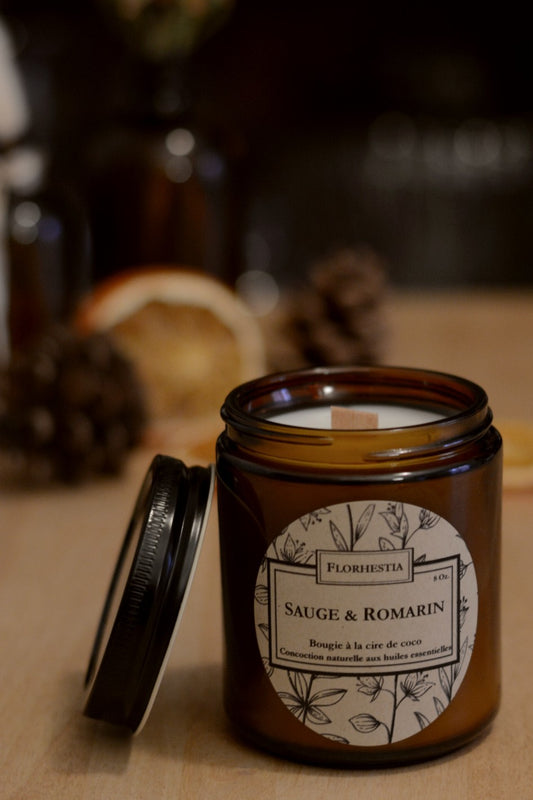 Sage & Rosemary Candle - Florhestia