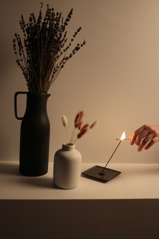 Plateau à encens carré