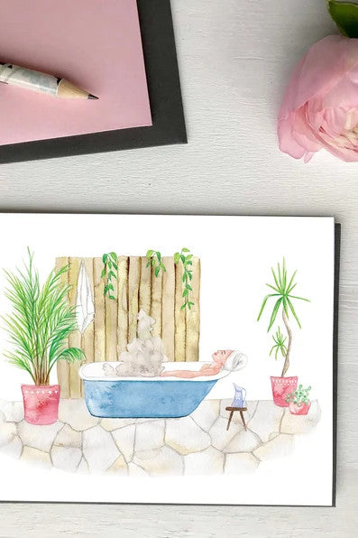 Greeting card - Outdoor bath