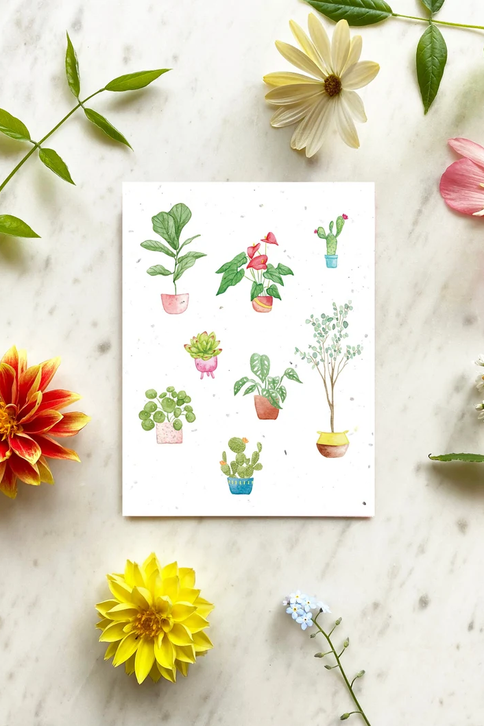 Seeded Greeting Card - Plants